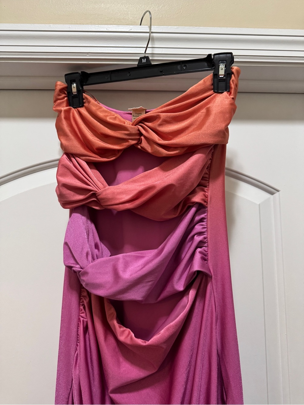 Baobab Vera Dress Orange-Pink Ombre High-Low Twist Maxi Skirt - Picture 5 of 6
